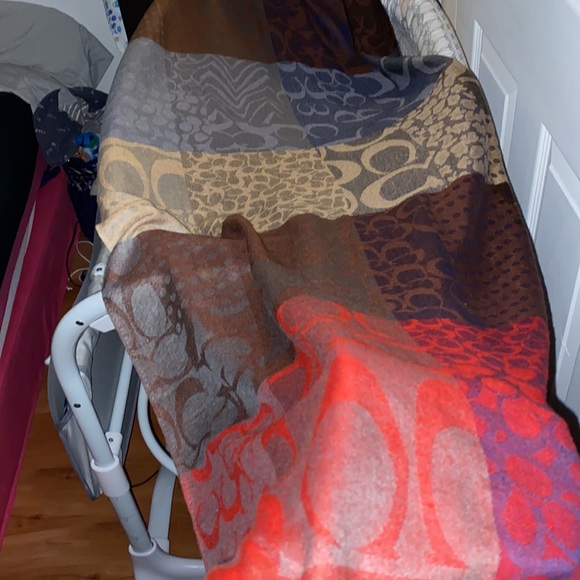 Beautiful, soft, multicolored mixed in nude Coach Scarf. - Picture 4 of 4